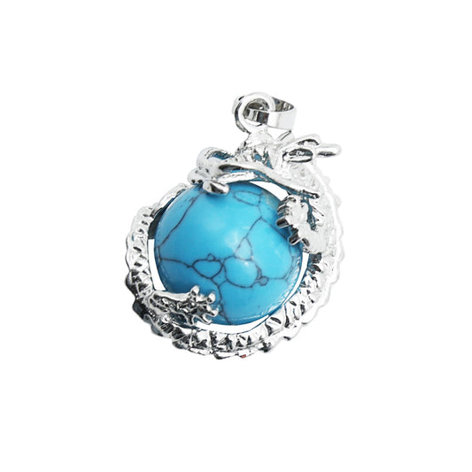 Ciondolo Howlite Blu – Drago