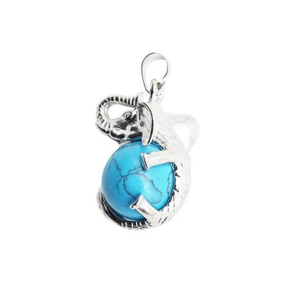 Ciondolo Howlite Blu – Elefante