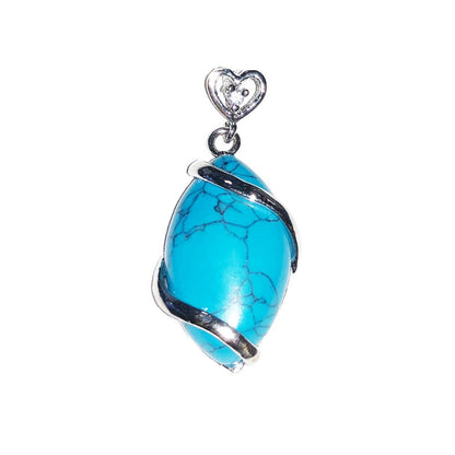 Ciondolo in Howlite Blu – Occhio di cavallo