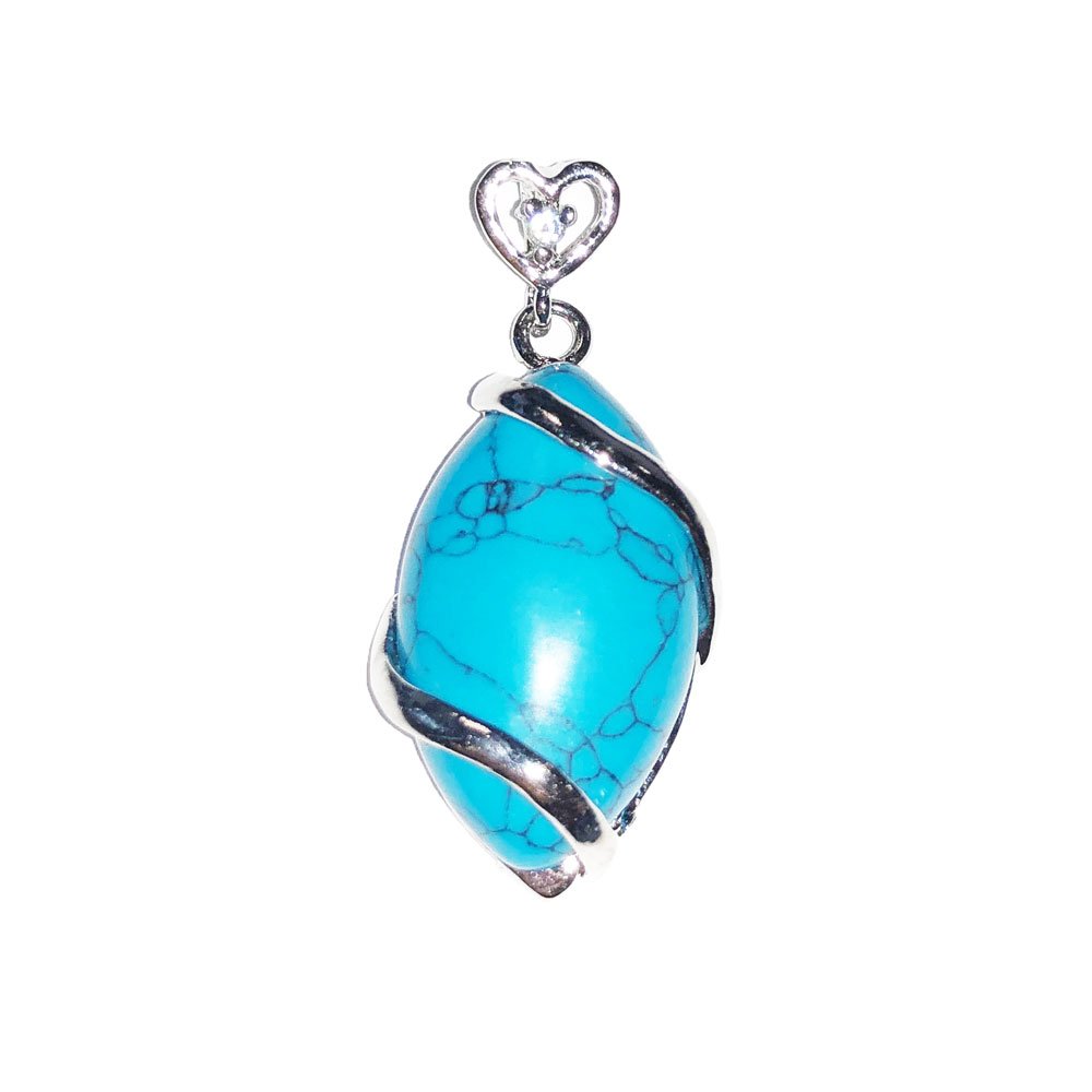 Ciondolo in Howlite Blu – Occhio di cavallo