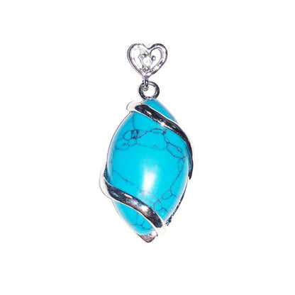 Ciondolo in Howlite Blu – Occhio di cavallo