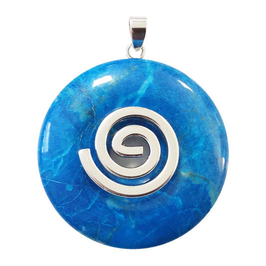 Ciondolo in howlite blu – Pi cinese 40 mm