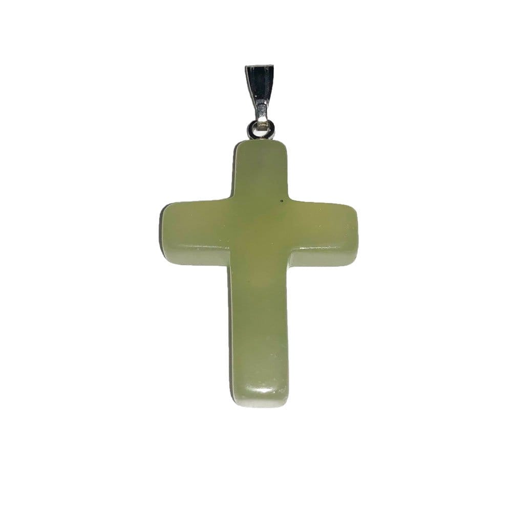 Ciondolo in giada verde – Croce