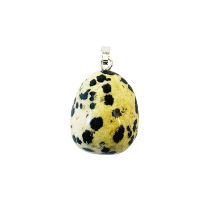 Ciondolo in diaspro dalmata – Pietra burattata