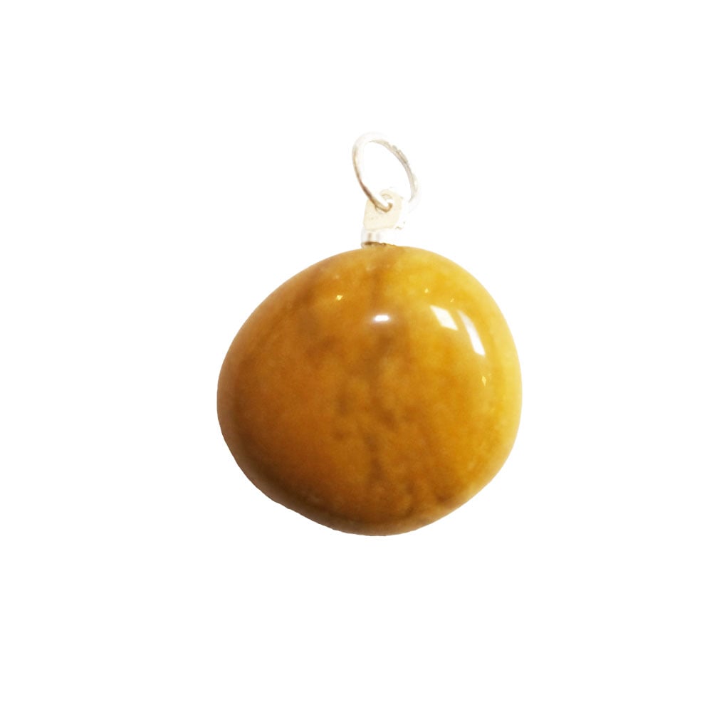 Ciondolo in diaspro giallo – Pietra burattata