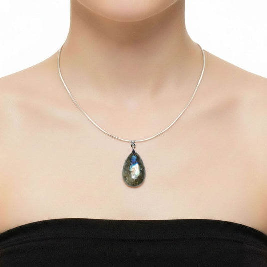 Ciondolo in labradorite – Goccia