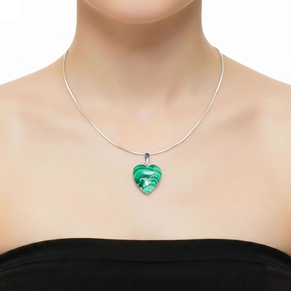 Ciondolo in malachite – Cuoricino