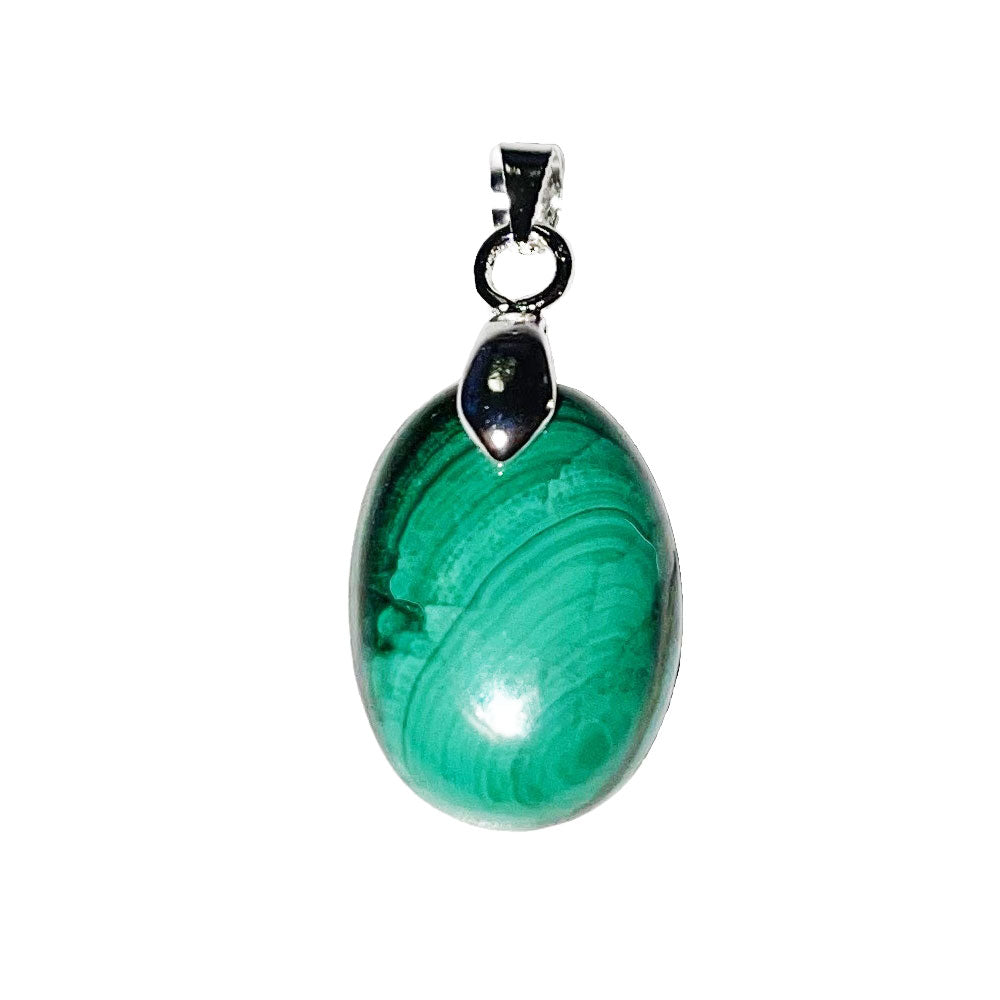 Ciondolo in malachite – Pietra piatta