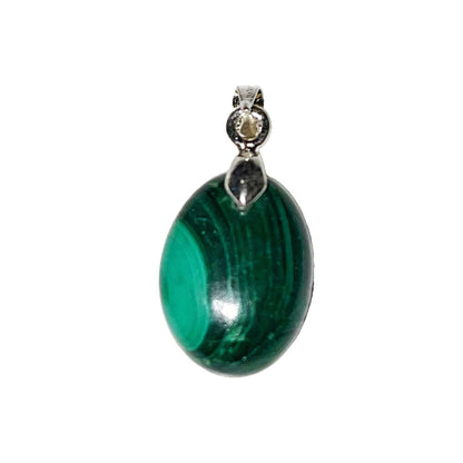 Ciondolo in malachite – Pietra piatta