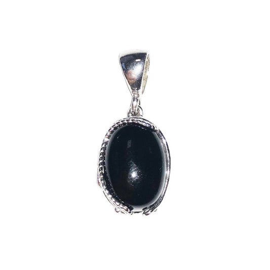 Ciondolo “Capucine” in Onice Nero – Ovale – Argento 925