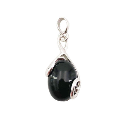Ciondolo in onice nero Océane – Ovale – Argento 925