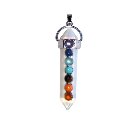 Ciondolo 7 chakra Opale sintetico – Punta lunga