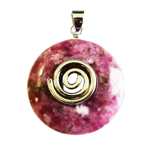 Ciondolo in lepidolite – Pi cinese 30 mm