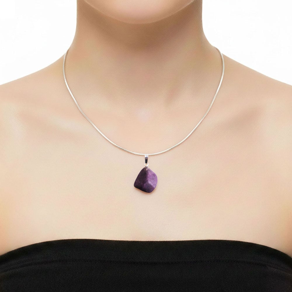 Ciondolo in purpurite – Pietra burattata