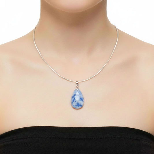 Ciondolo in quarzo blu – Goccia