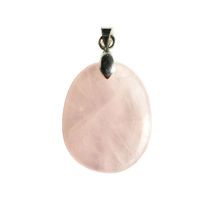 Ciondolo in quarzo rosa – Pietra piatta