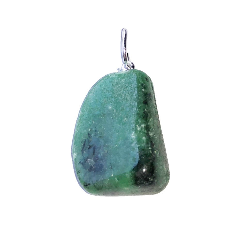 Ciondolo rubino su zoisite – Pietra burattata