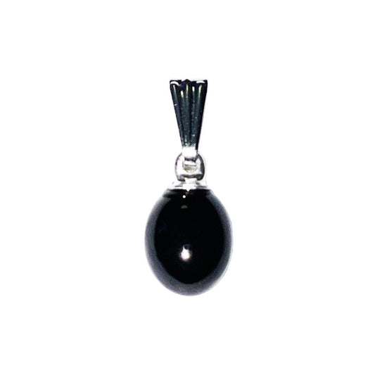 Ciondolo in spinello nero – Pietra piatta
