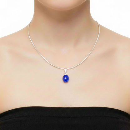 Ciondolo in tanzanite – Pietra piatta