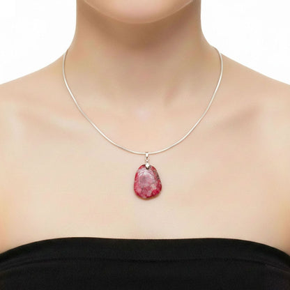 Ciondolo in thulite – Pietra piatta