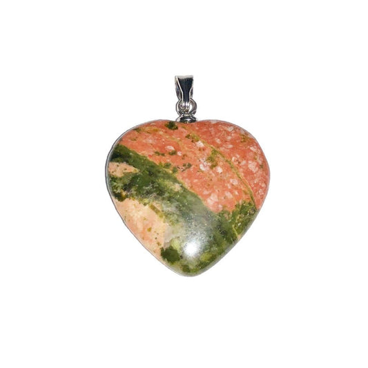 Ciondolo in unakite – Cuoricino