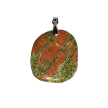 Ciondolo in unakite – Pietra piatta
