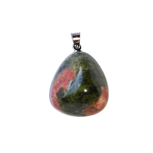 Ciondolo in unakite – Pietra burattata