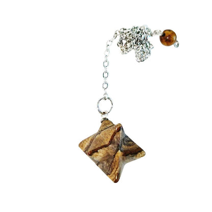 Pendolo in diaspro paesaggistico – Merkaba