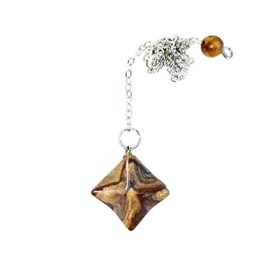 Pendolo in diaspro paesaggistico – Merkaba