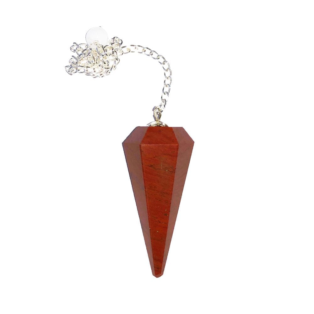 Pendolo in diaspro rosso – Esagonale