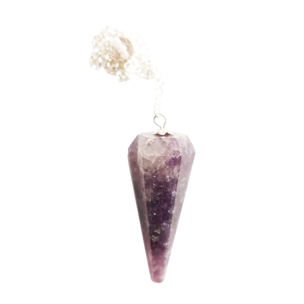 Pendolo in lepidolite – Esagonale