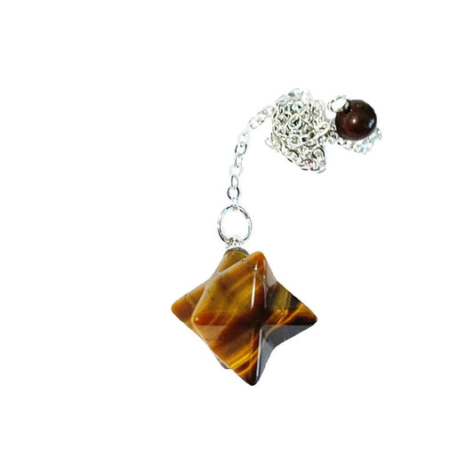 Pendolo in occhio di tigre – Merkaba