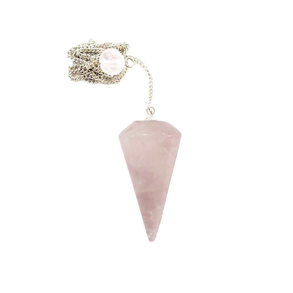 Pendolo in quarzo rosa – Cono