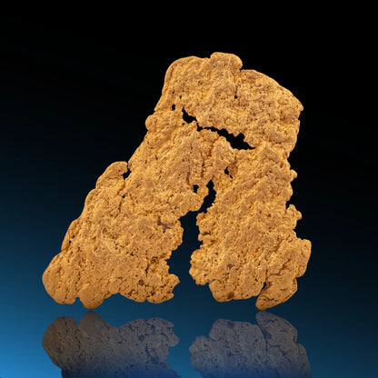 Pepite d'oro – 8.1 cm x 7.4 cm x 0.4 cm – 129.62 g