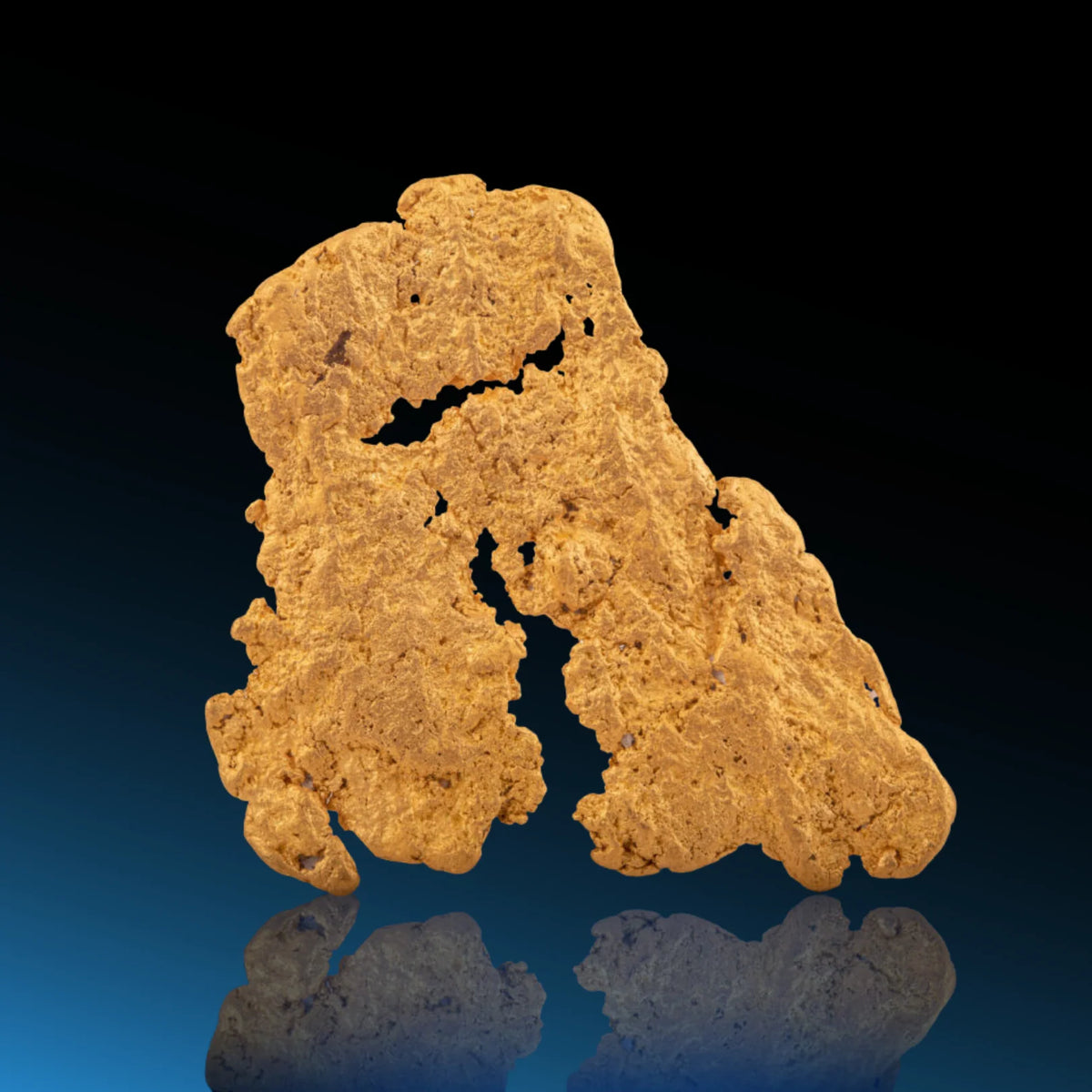 Pepite d'oro – 8.1 cm x 7.4 cm x 0.4 cm – 129.62 g