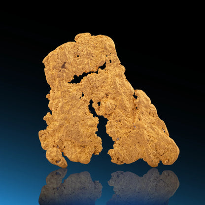 Pepite d'oro – 8.1 cm x 7.4 cm x 0.4 cm – 129.62 g