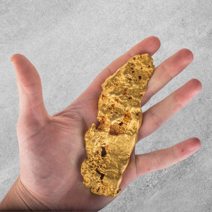 Pepite d'oro – 13.2 cm x 4.5 cm x 2 cm – 480.87 g
