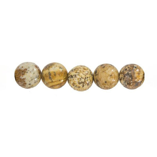 Perla di diaspro paesaggistico – 8 mm