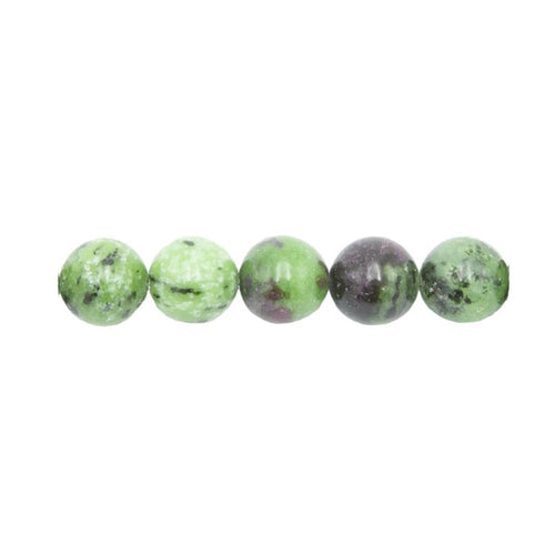 Perla di rubino su zoisite – 12 mm