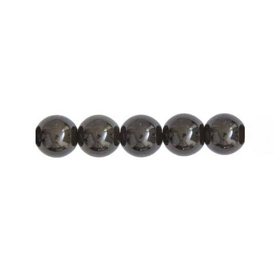 Perla di ossidiana nera – 6 mm