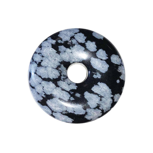 Pi cinese in ossidiana neve – 30 mm