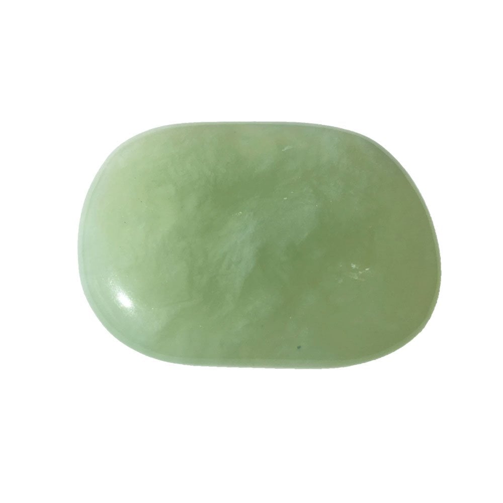 Pietre piatte singole di giada verde