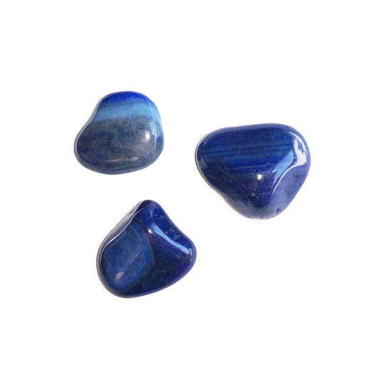 Pietra burattata di agata blu
