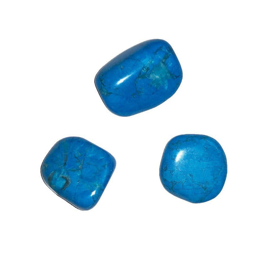 Pietra burattata di howlite blu