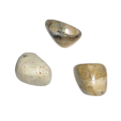 Pietra burattata di opale bianca