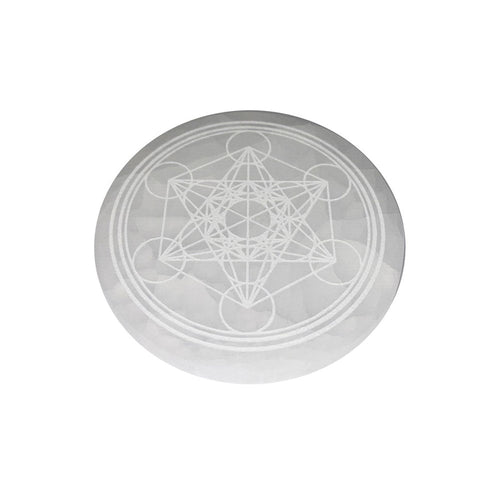 Piastra di ricarica in selenite – Métatron – 10 cm