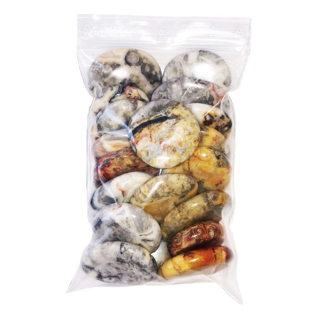 Pietre piatte 500 g di agata crazy lace