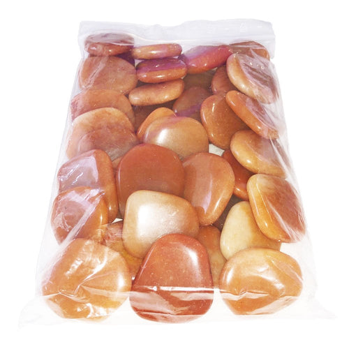 Pietre piatte 1 kg di avventurina rossa