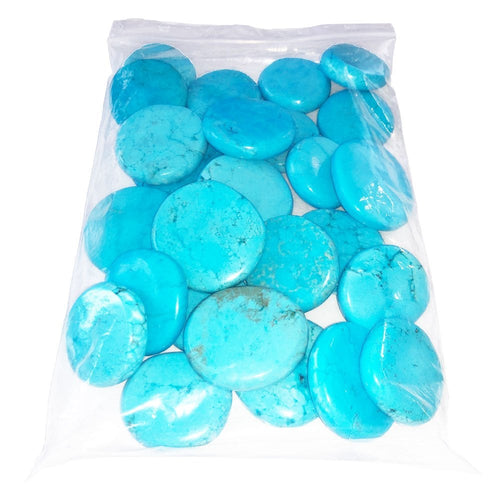 Pietre piatte 1 kg di howlite blu