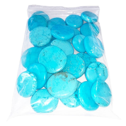 Pietre piatte 1 kg di howlite blu